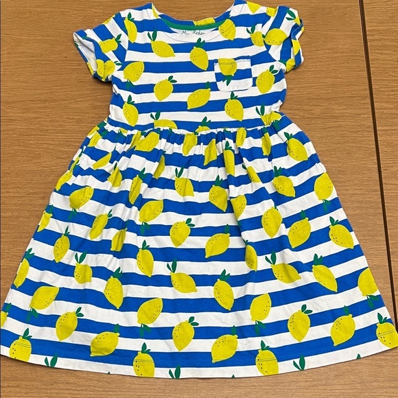 Mini Boden Other - Mini Boden lemon striped jersey dress size 11/12